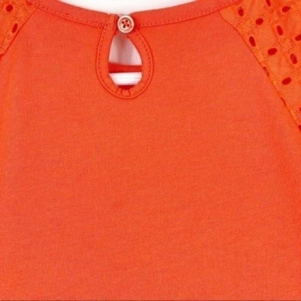 Gymboree Tangerine Cap Sleeve Key Hole Back Matching Underwear Size 12-18 Months - Picture 5 of 7